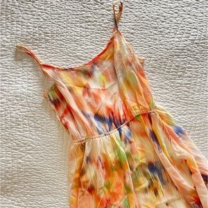 Brush Strokes Dress | High Low Skirt | Size L | Forever21